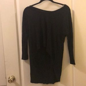 High-low long sleeve blouse